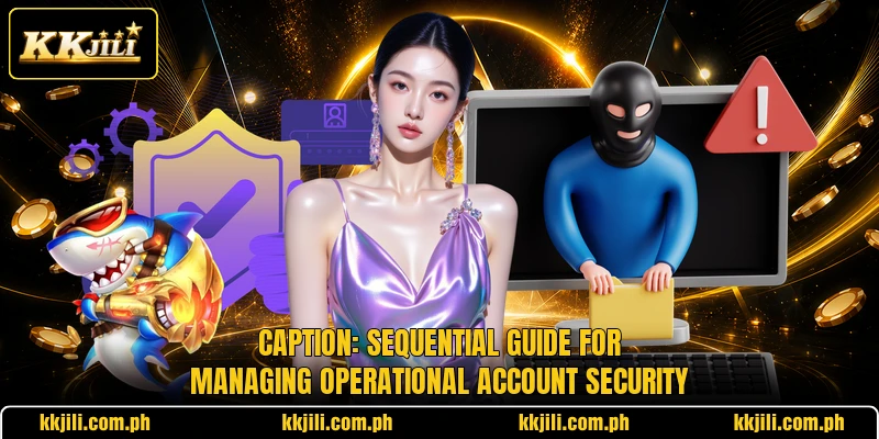 Caption: sequential guide for managing operational account security
