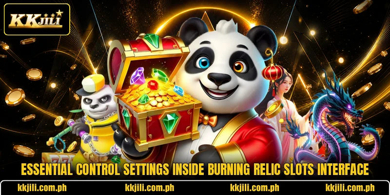 Essential control settings inside Burning Relic Slots interface