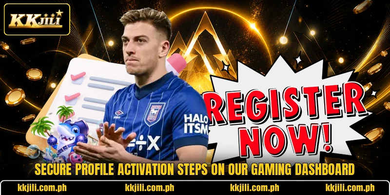 Secure profile activation steps on our gaming dashboard Secure profile activation steps on our gaming dashboard