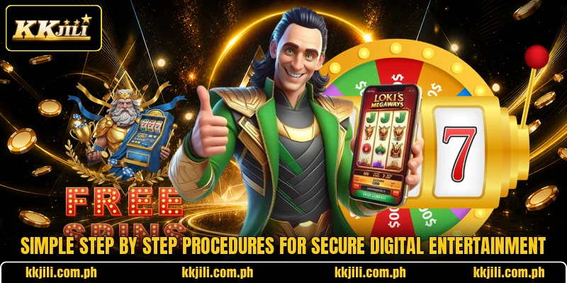 Simple step by step procedures for secure digital entertainment